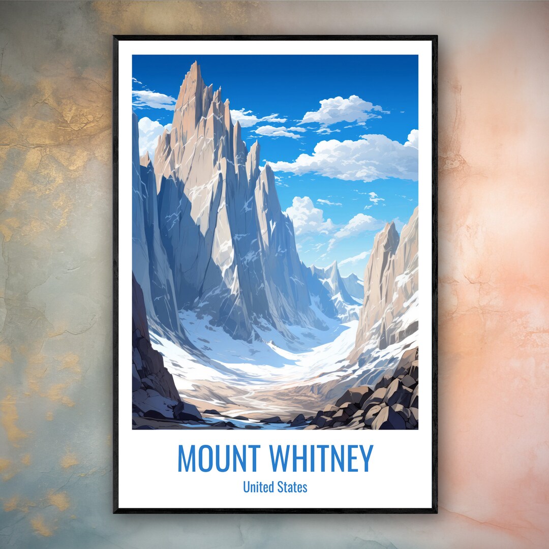 Mount Whitney Poster Mount Whitney Print Mount Whitney - Etsy
