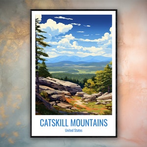Catskill Mountains Travel Print Poster Catskill Gift Vertical Adventure Wall Art Catskill Home Decor United States Gift Poster