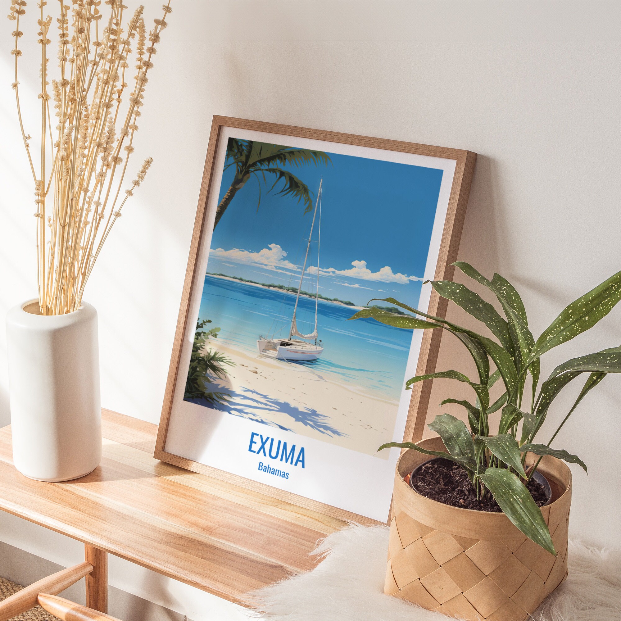 Exuma Poster Exuma Travel Print Poster Exuma Gift Vertical Adventure Wall Art Exuma ...