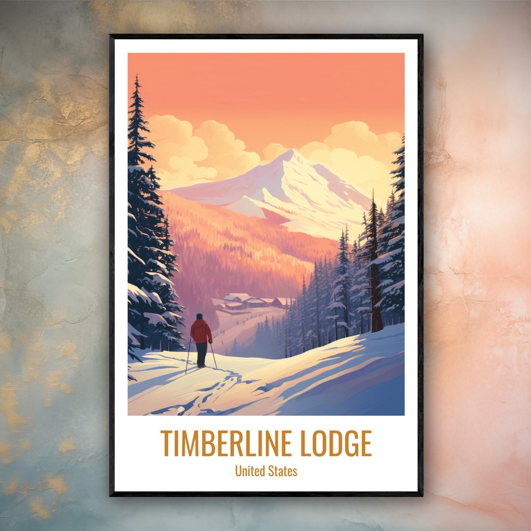 Timberline Lodge Poster Timberline Lodge Print Timberline - Etsy