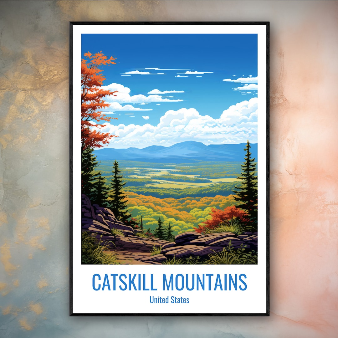 Catskill Mountains Travel Print Poster Catskill Gift Vertical Adventure