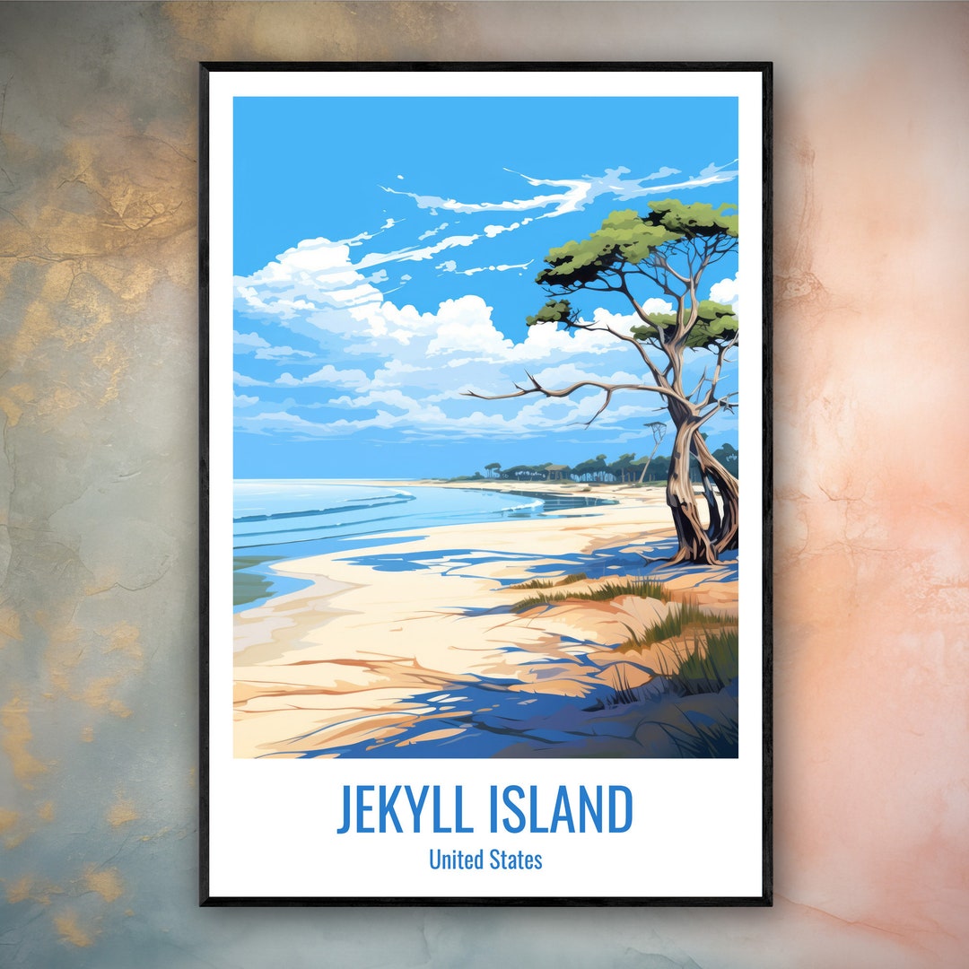 Jekyll Island Poster Jekyll Island Wall Art Jekyll Island Etsy