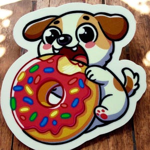 Adorable juego de seis pegatinas de perros adorables: cachorros divertidos haciendo actividades. Se venden por separado o juntas. Pegatinas de 3 pulgadas. Pegatinas para amantes de los perros.