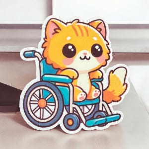 Entzückender Katzenaufkleber mit Mobile-Aufkleber - Süßer Vinyl-Aufkleber