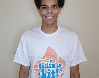 AUTISM IS LIT Shirt- White Color