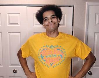 Rizz ’Em With the ’Tism Yellow T-Shirt – Autism Humor Graphic Tee