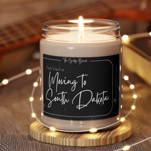 Personalized Moving Away Gift | Funny Candle | Moving to South Dakota | New Homeowner Moving to New State | Funny Housewarming Gift |