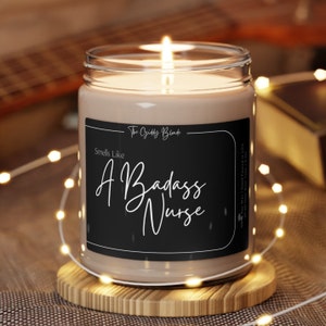 Nurse Candle, Nursing Gift, Nursing School Grad Gift, Graduation Gift, Funny Nurse Gift, Nursing Student Gift, Only Bad Bitches Are Nurses