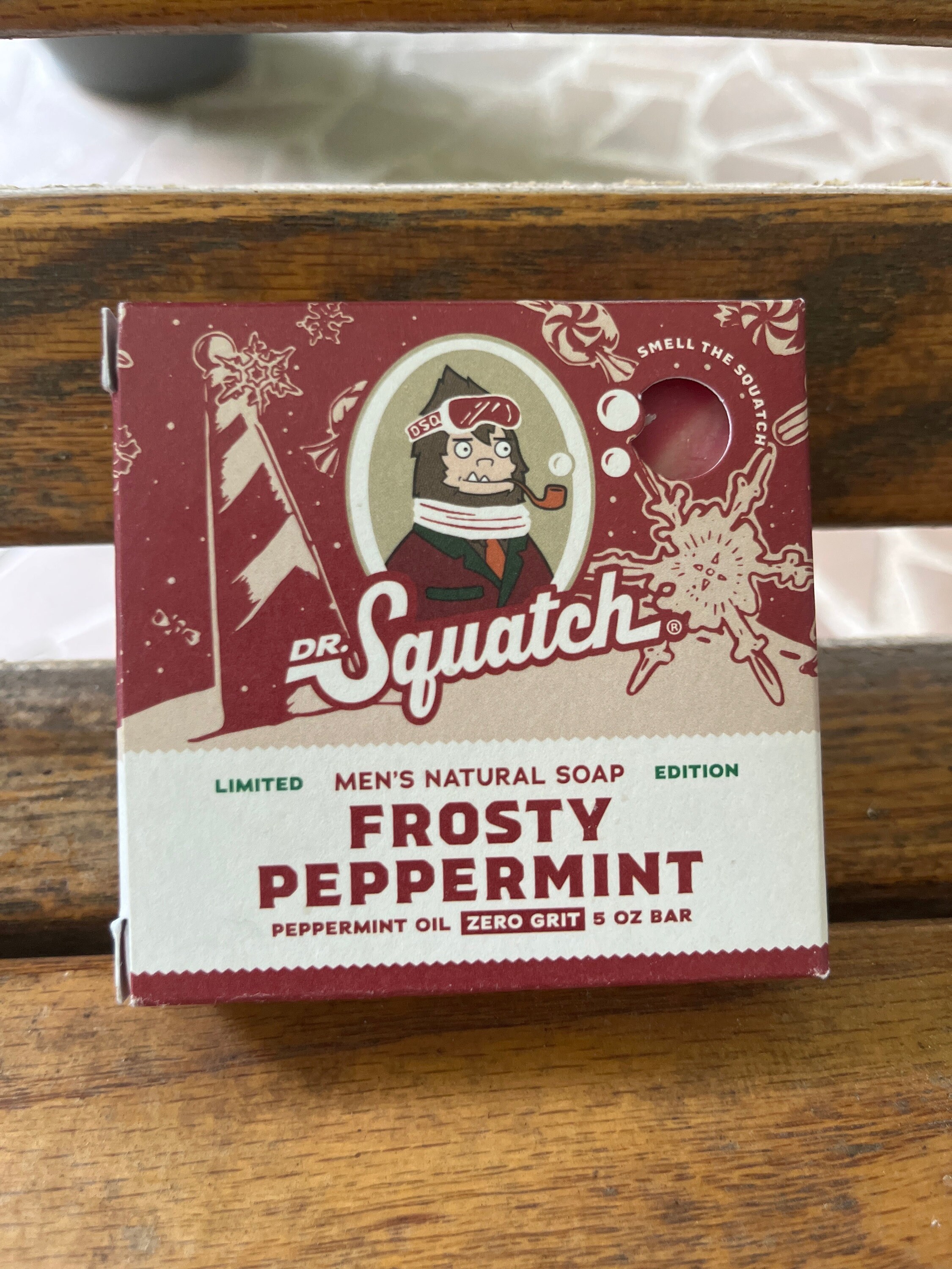 Dr. Squatch Limited Edition Frosty Peppermint 1 Bar Men's Natural Soap  Christmas