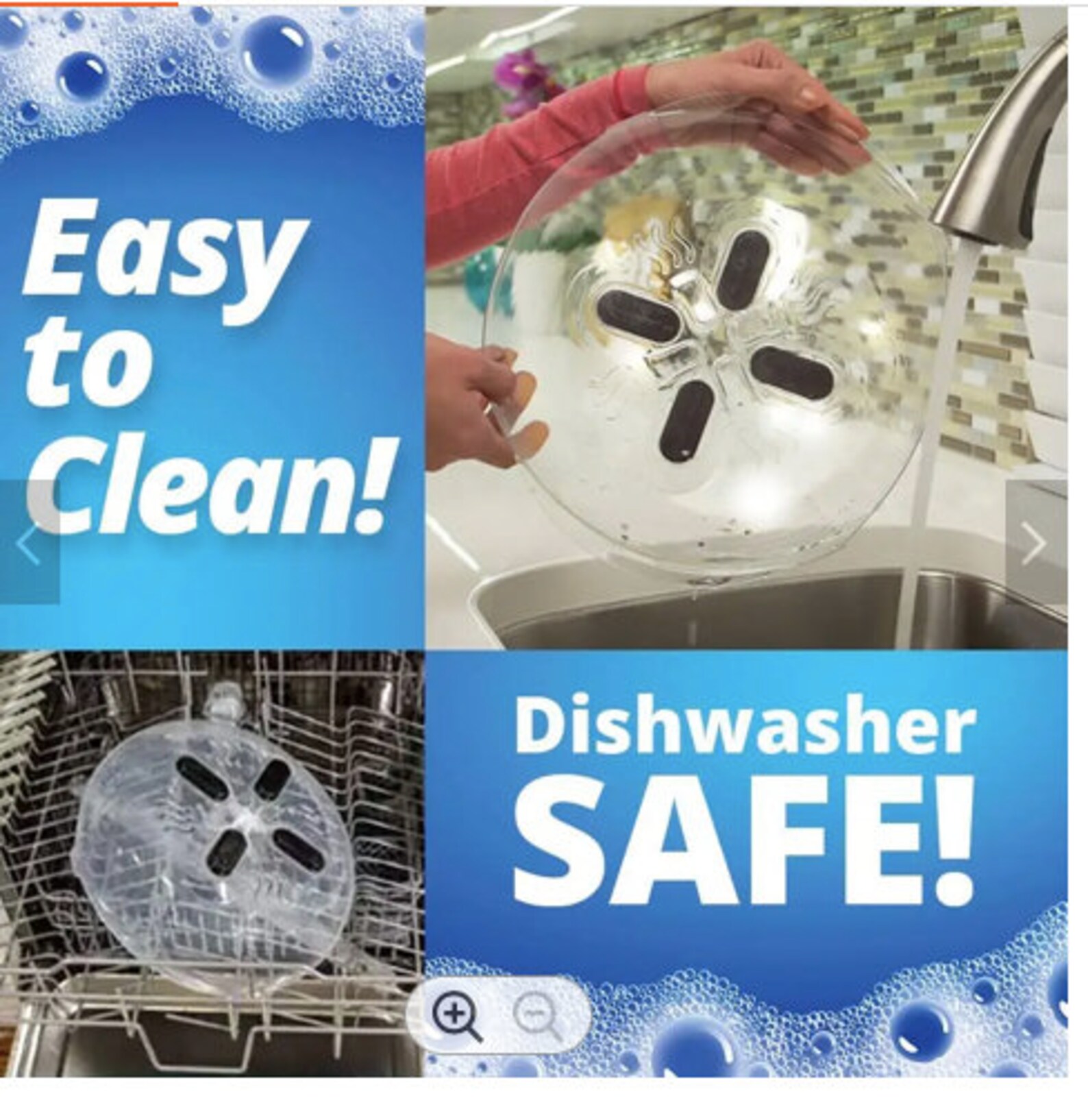 2 Set of Microwave Food Cover Clear Plastic Etsy