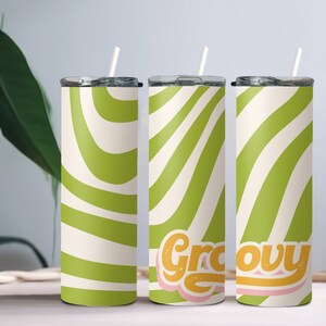 Retro 20oz Skinny Tumbler | Retro Tumbler Design | Groovy Tumbler Design | PNG Sublimation Design | Digital Download