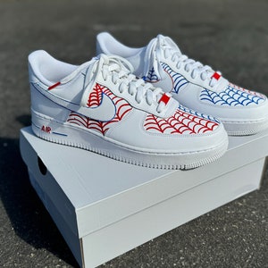 Custom Spider Web Air Force 1 Sneakers, Multi-color optional