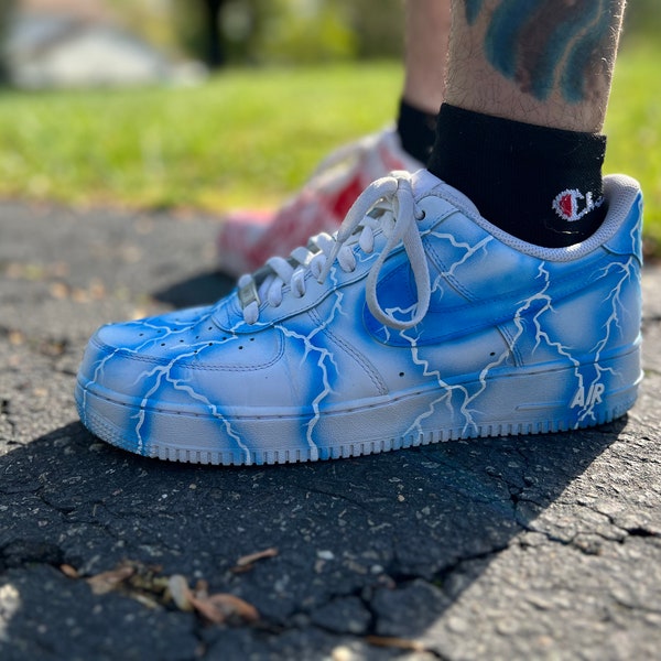 Custom Lightning Air Force 1 Sneakers, Multi-color optional