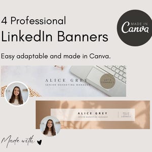 LinkedIn Banner Professional / Ready to Download / Canva Template