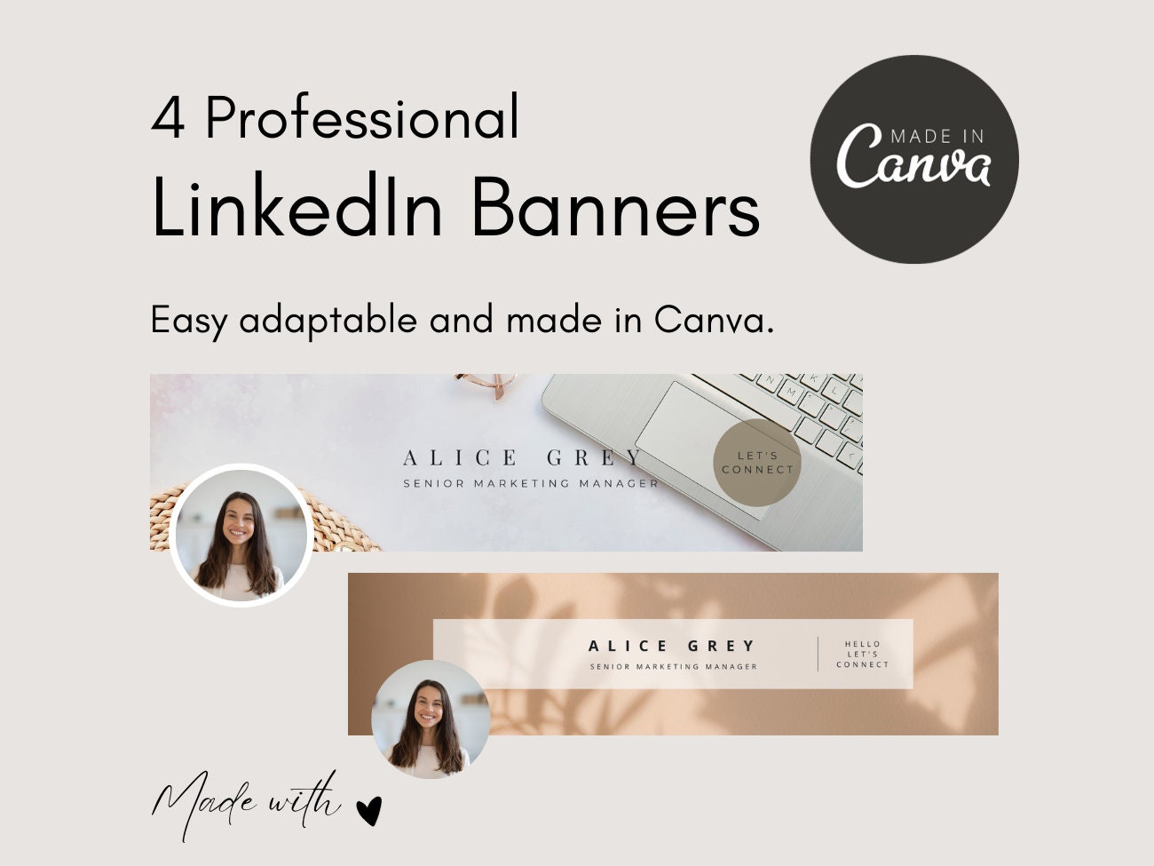 Linkedin Banner Professional / Ready to Download / Canva Template - Etsy