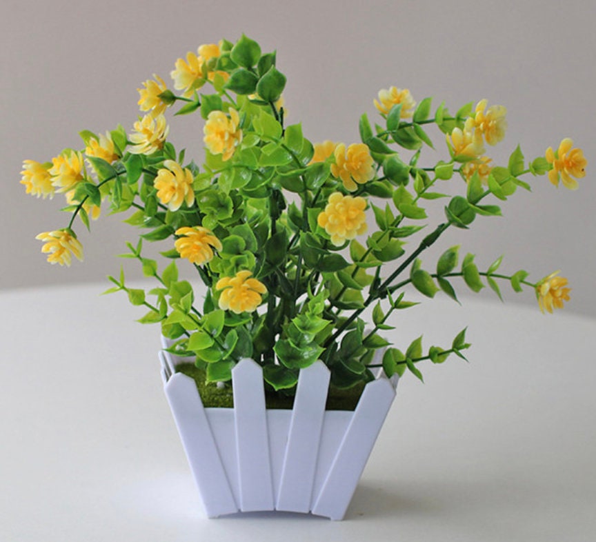 Artificial Plastic Flower Plant Bonsai Creative Flowers Fake Potted