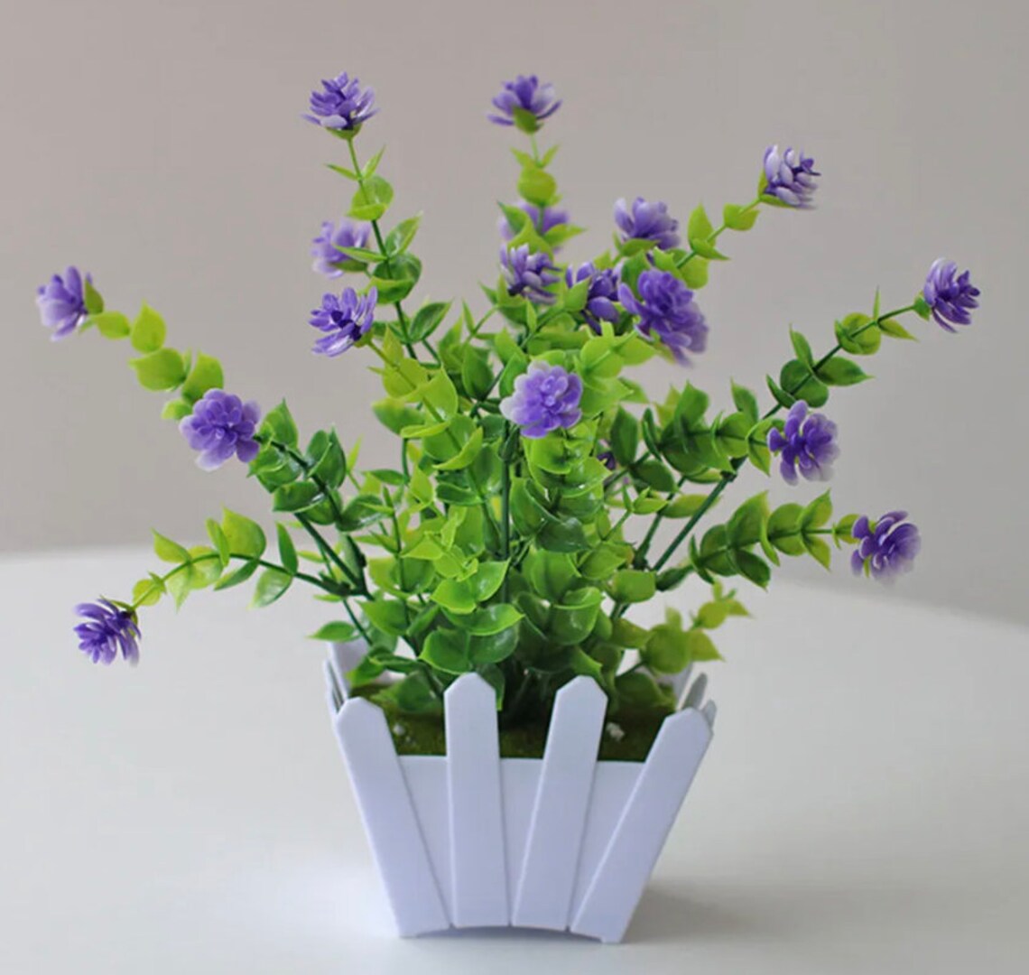 Artificial Plastic Flower Plant Bonsai Creative Flowers Fake Potted