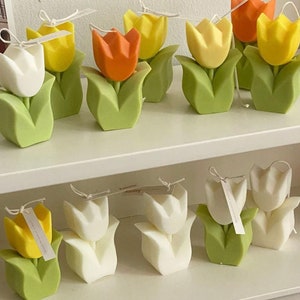 Handmade Tulip Candle Colorful Flower Scented Candles Soy Wax Gift Candles Home Decoration