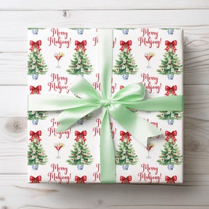 Mahjong Wrapping Papers, Xmas Gift Wrap, Holiday Tile Game Mahj Paper, Christmas Wrapping Paper, Luxury Wrap, Mahjongg League Gift Exchange
