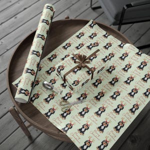 Christmas Bernedoodle Dog Holiday Wrapping Paper, Labradoodle Gift Wrap, Dog Lover Wrap Xmas Wrap, Pet Dog Owner Gift, Festive Gift Wrap, image 5