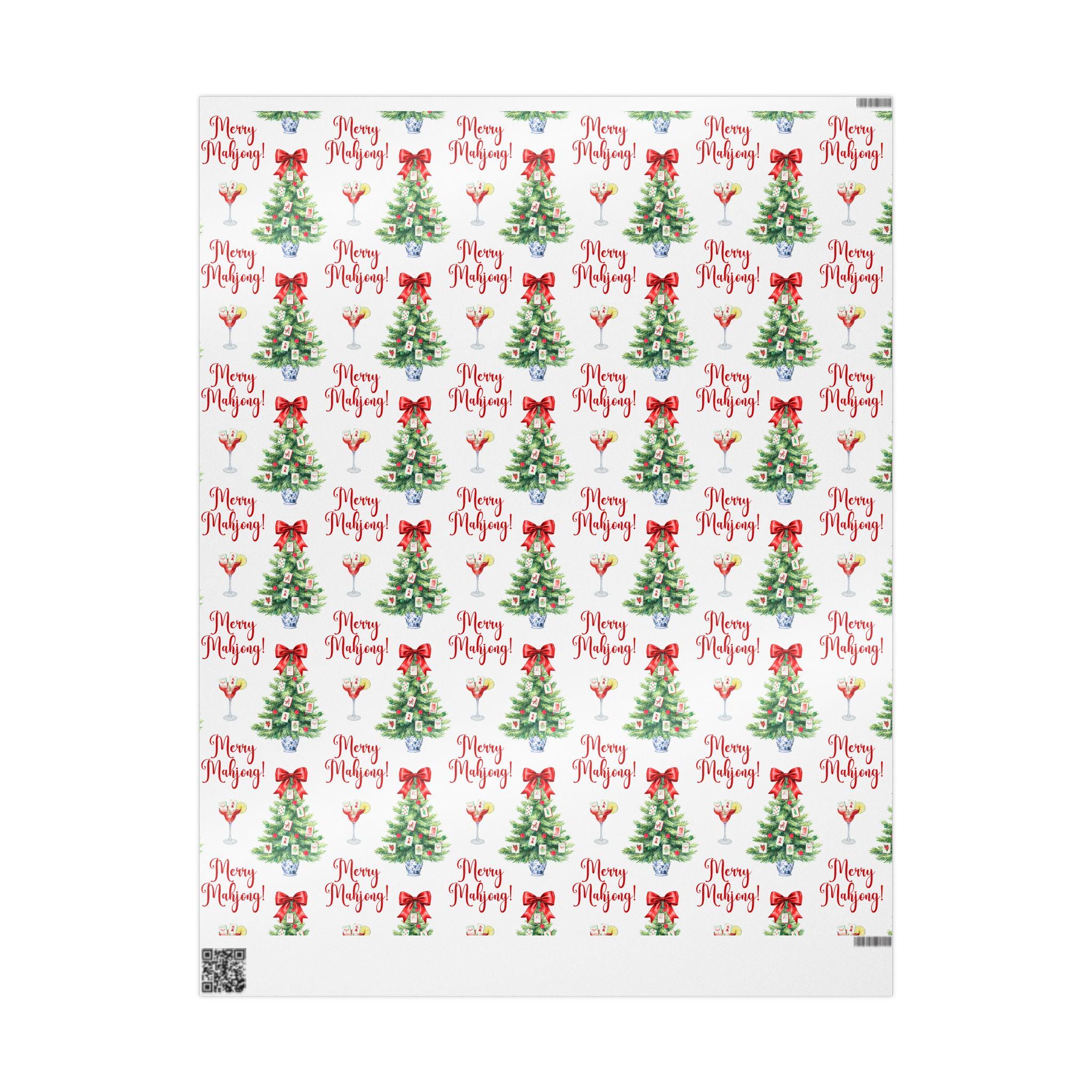 Mahjong Wrapping Papers, Xmas Gift Wrap, Holiday Tile Game Mahj Paper, Christmas Wrapping Paper, Luxury Wrap, Mahjongg League Gift Exchange