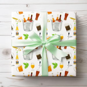 Cadeauverpakking bierthema, 21e verjaardag, Oktoberfest, inpakpapier Vaderdag
