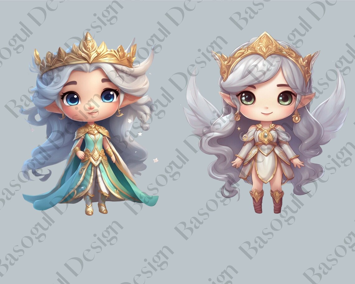 Chibi Elven Princess Clipart Png: chibi PRINCESS Clipart 3d Little Girl ...