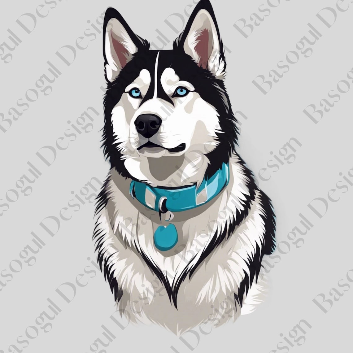 Siberian Husky Clipart Png Dog Clipart Printable Siberian Husky Head ...
