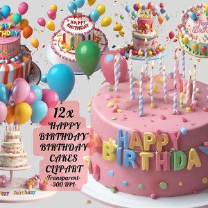 Birthday cake party clipart png: &quot;BIRTHDAY CAKE CLIPART&quot; happy birthday cake party clipart balloon party clipart candle birthday clipart