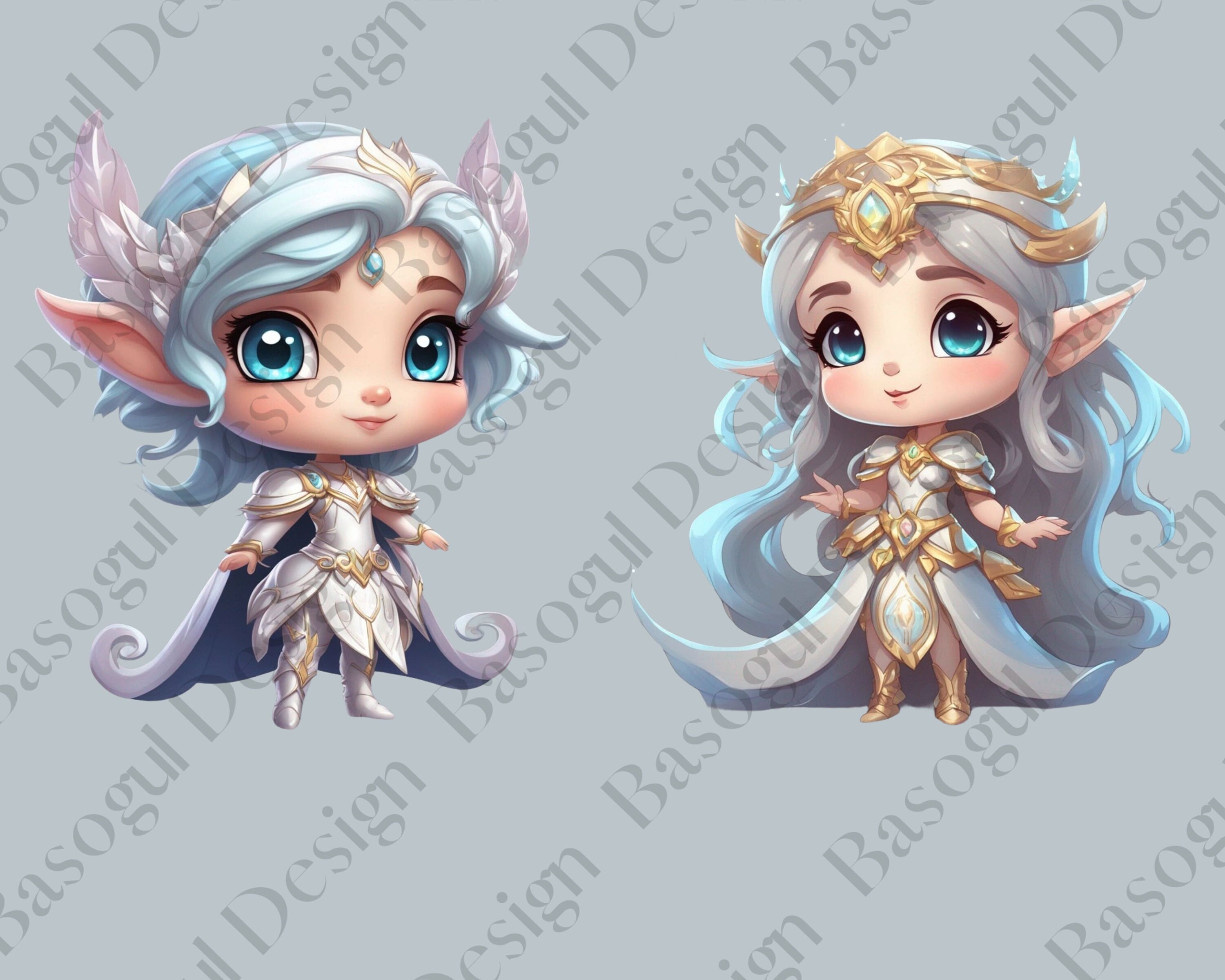 Chibi Elven Princess Clipart Png: chibi PRINCESS Clipart 3d Little Girl ...