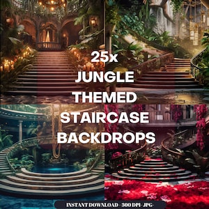 Forest Wedding Maternity Backdrop, Jungle Wedding Backdrop Staircase Wedding Backdrop, Stairs Maternity Prop, Stairs Wedding Prop
