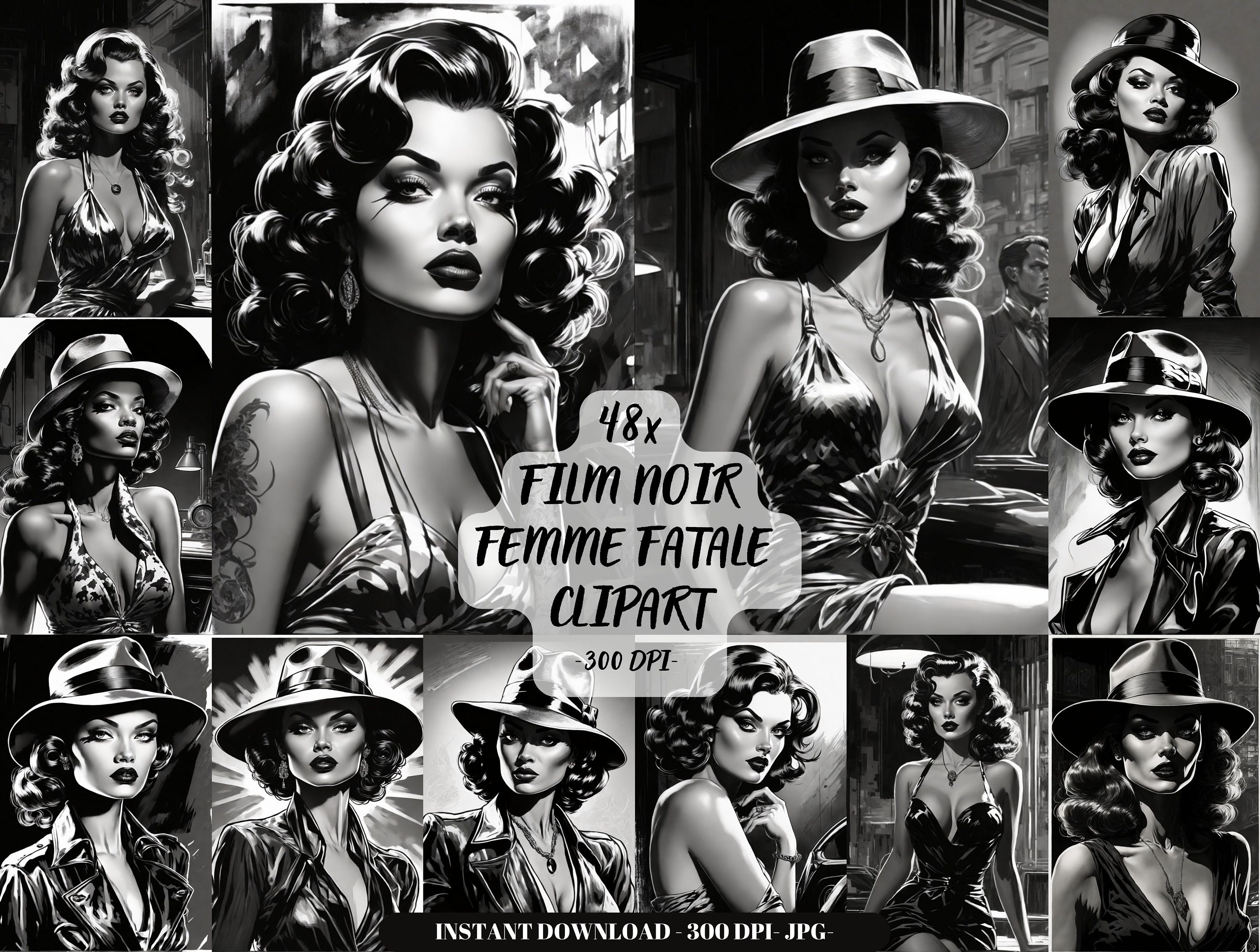 100 PCS Femme Fatale Wall Collage Kit Femme Fatale Aesthetic Photo