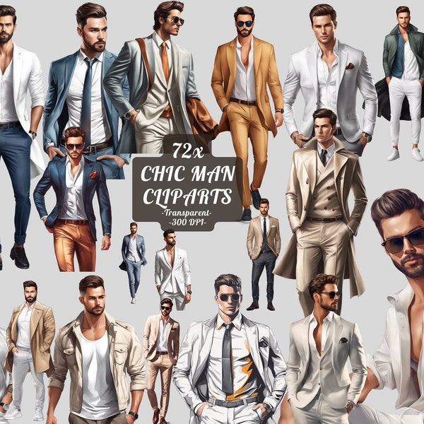 Chic homme clipart png élégant boyclipart mode style clipart homme à la mode tenue sophistiquée mâle pour collage feuille scrapbooking