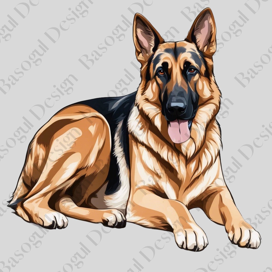 German Shepherd Clipart Png Dog Clipart Printable German - Etsy
