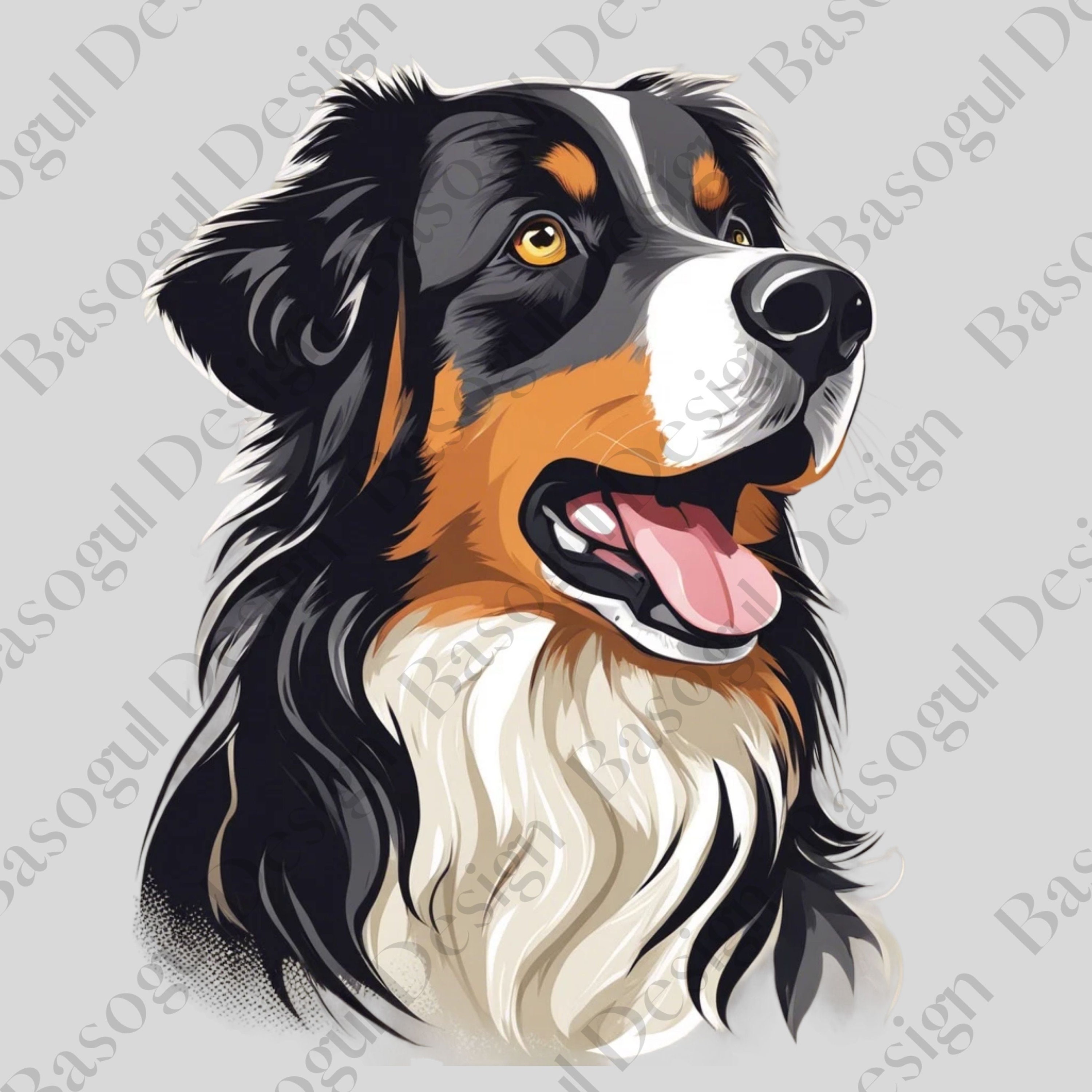 Australian Shepherd Clipart Png Dog Clipart Printable Australian ...