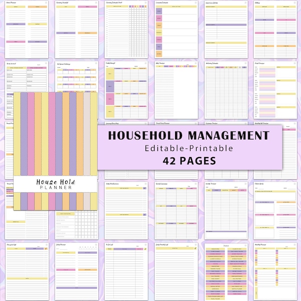 Household Management Binder, Home Binder, Family Household Binder, Life Organizer, Household Planner Printable, Home Organizer, Household