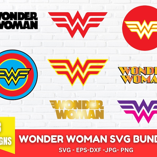 WONDER WOMAN Logo, Wonder Woman Svg bundle, Wonder Woman Inspiration SVG, Wonder Woman bundle