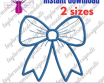 Bow Applique Embroidery Design || Side Bow Applique Sweatshirt Design || Digital Embroidery Download