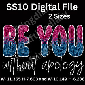 Be You with Apology SS10 Rhinestone template