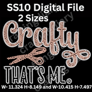 Crafty that&#39;s me SS10 Rhinestone template