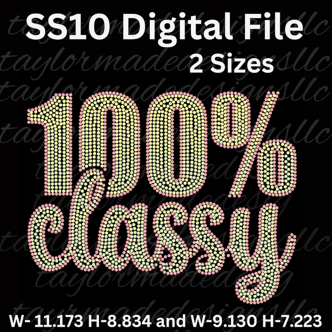 100% Classy Digital Rhinestone Template || Digital Rhinestone Template ...