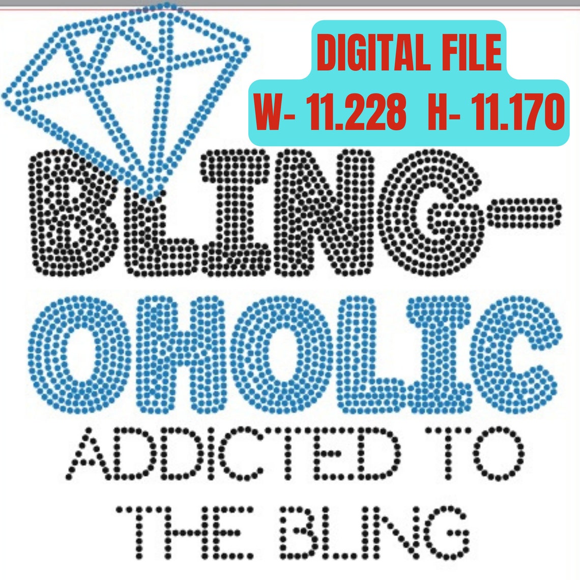 Rhinestone Digital Download Template Two Layer Rhinestone Template Etsy