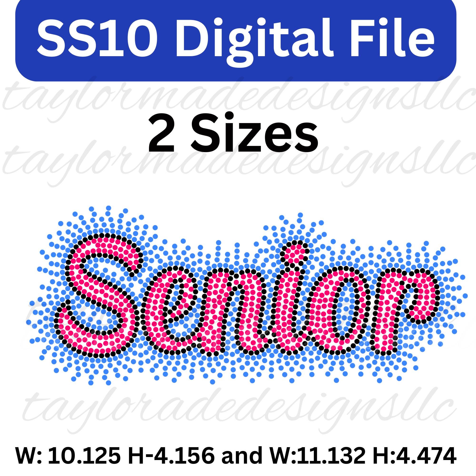 Senior Text Script Senior Script Scatter Digital Rhinestone Template |SS10 Template ...