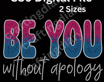 Be You with Apology SS6 Rhinestone template