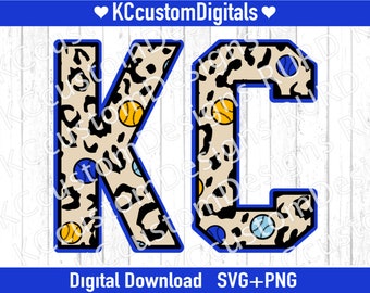 Kansas City honkbal Leopard Ball patroon SVG PNG, KC honkbal svg, Kansas City honkbal svg