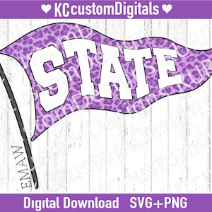 Kansas State Leopard Flag PNG, state Football svg, Kansas state Football svg, emaw svg