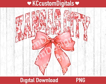 Kansas City Red Floral Toile PNG, KC png, Kansas City PNG, kc svg, kc png
