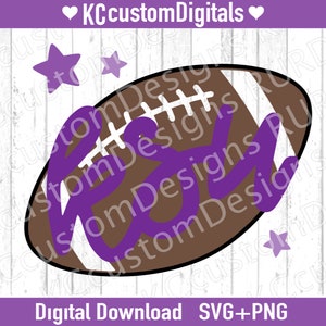 Wildcat lila Fußball Stars SVG PNG, Zustand Fußball svg, emaw svg