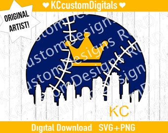 Kansas City Honkbal Skyline SVG PNG, KC Honkbal svg, Kansas City Honkbal svg