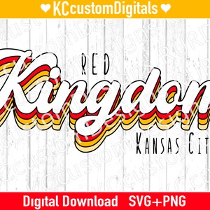 Red Kingdom Kansas City SVG PNG, KC Football svg, Kansas City Football svg